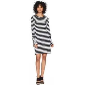 MICHAEL Michael Kors black and white long sleeve striped sweater dress medium